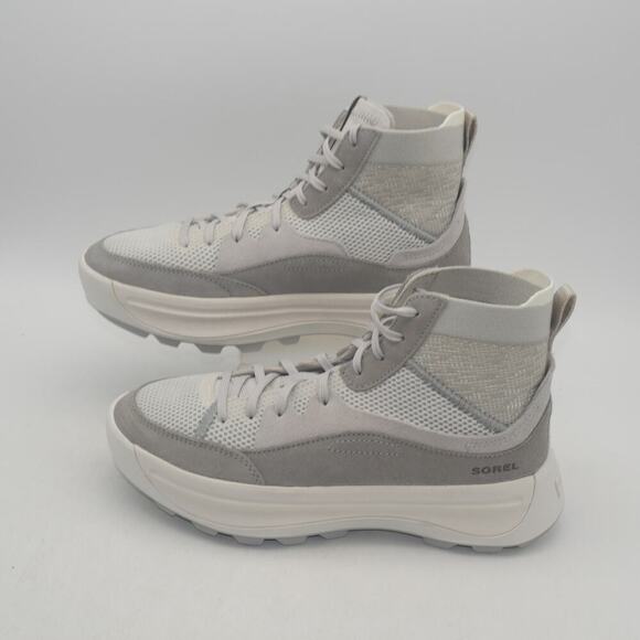 NEW Sorel Women's 7.5 ONA 503 Knit Mid Sneakers Boots Moonstone Gray - Picture 3 of 11